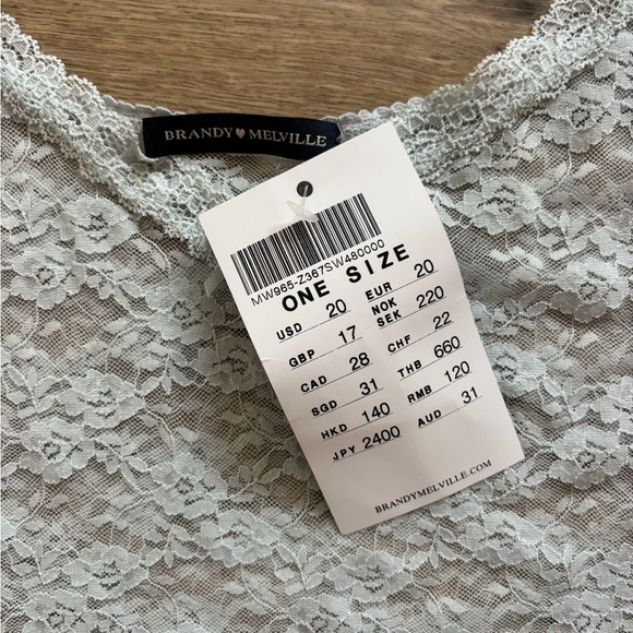 NWT Brandy Melville Lace Tank - Picture 3 of 3